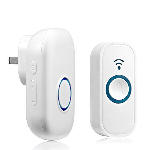 Long Range Wireless Doorbell - 150M USB-Powered With 38 Chime Tones Adjustable Volume Smart Home Door Alert For Houses Apartments Offices White