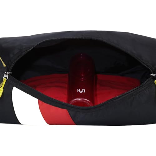 Image of Impulse Vegas Black 20L Polyester Duffle Bag with Adjustable Strap | Lightweight Travel & Gym Bag for Men & Women | 1 Year Warranty