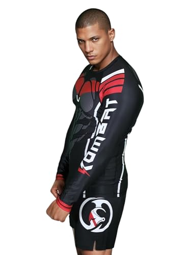 KOMBAT USA Knight Wing Rash Guard for Men | Mens Long Sleeve Nogi - Jiu Jitsu - MMA | Compression Shirt | BJJ Rash Guards2