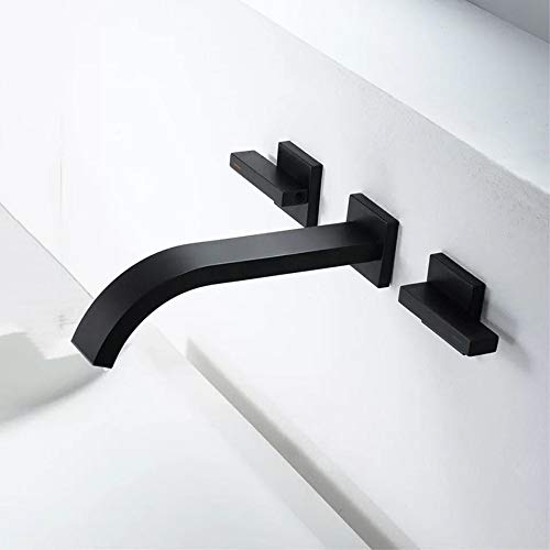 Robinet de cuisine double ouverture encastrable noir mat eau chaude froide