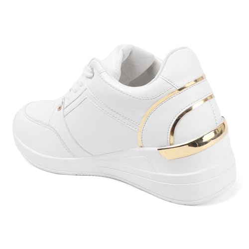Image of Vendoz Women Casual High Heel Sneakers I Cushioned Insole I All Day Comfortable I Lightweight and Stylish Shoes for Girls CNV7062