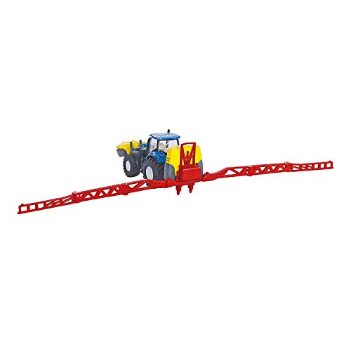 Siku 1799, New Holland Traktor mit Kverneland Pflanzenschutzspritze, 1:87, Metall/Kunststoff, Blau, Einklappbares Gestänge – Ansicht 4
