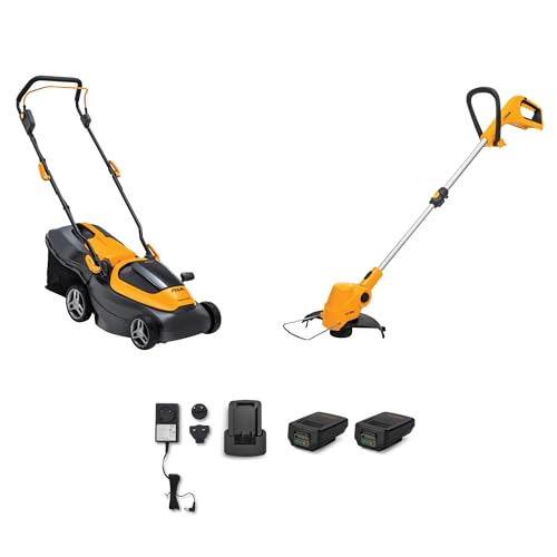 Stiga Collector 136e Kit + GT 100e - Tondeuse à Gazon à Batterie et Coupe-Bordures