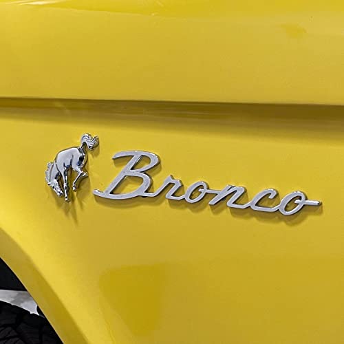 Image of United Pacific 50130 Triple Chrome Plastic Bucking Horse Emblem, Badge Replacement, Double-Sided Tape, Easy Installation - One Unit