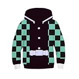 [WPOKXNZ] 鬼滅の刃 長袖パーカー フード付き キッズ 防寒 上着 男女兼用 コート 無地 柔らかい 秋服 冬服 かわいい 通学用デザイン 複数色選び デイリー 100CM