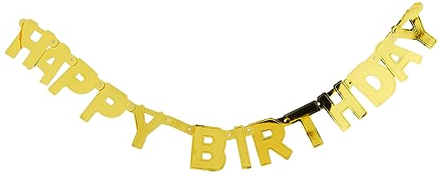Happy Birthday Gold Foil Letter Garland – Unique Party