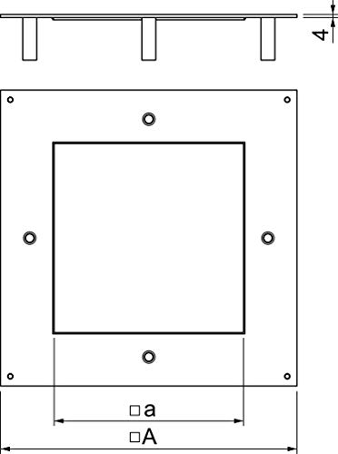 Tapa adaptadora cargas pesadas 350-3 tama nominal 9