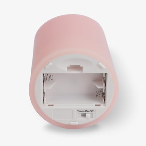 Image of Luminara Flameless LED Battery Operated Flickering Pillar Moving Flame Candles (Saga Rose, 3 inch x 4.5 inch)