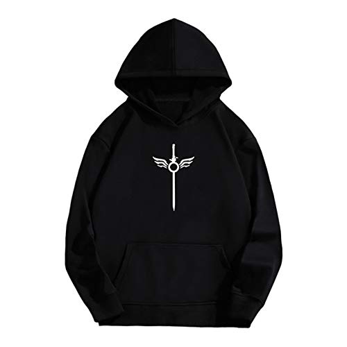 famesale Unisexe Sword Art Online Sweat à Capuche à Manches Longues décontracté SAO Sweatshirts Chaud Kirigaya Kazuto Cover