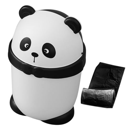Caneca de basura con diseño de panda multifuncional