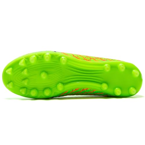 Image of Unisex Soccer Cleats Mens Lightweight No-Tie Lacing System Multi-Surface Football Shoes with Ankle Support for Beginners to Advanced Players