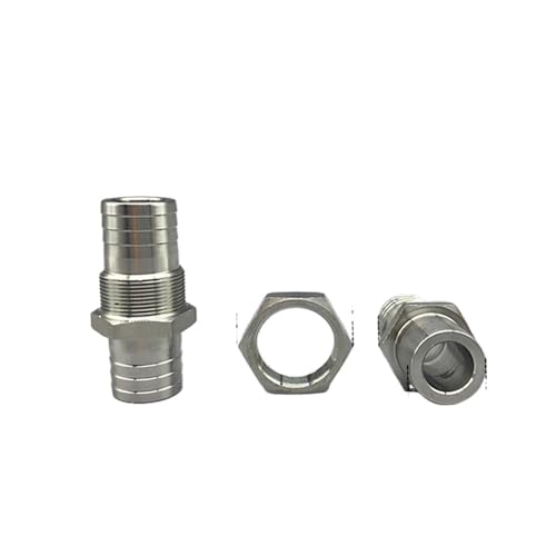 Raccord cannelé 19mm 3/4" ID en inox 304 union passe-cloison pour tuyau souple