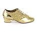 MGM-Joymod Men's Classic Fashion Lace-up Salsa Tango Samba Jazz Rumba Ballroom Latin Modern Dance Shoes Evening Wedding Shoes/Gold 6 M US