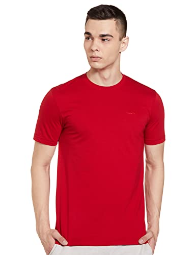 Image of Max Men's Cotton Regular Fit Half Sleeves Crew Neck Solid Lounge T-Shirt