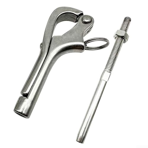 Pelikanhaken aus Edelstahl, Schnellentriegelung, Pelikanhaken für Boot, Handlauf, Sicherheitsgeländer, 6/8/10 mm, für robuste Marine-Ausrüstung (6 mm)