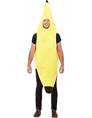 Funidelia | Disfraz de plátano para hombre y mujer Fruta, Comida - Disfraz para adultos y divertidos accesorios para Fiestas, Carnaval y Halloween - Talla única - Amarillo