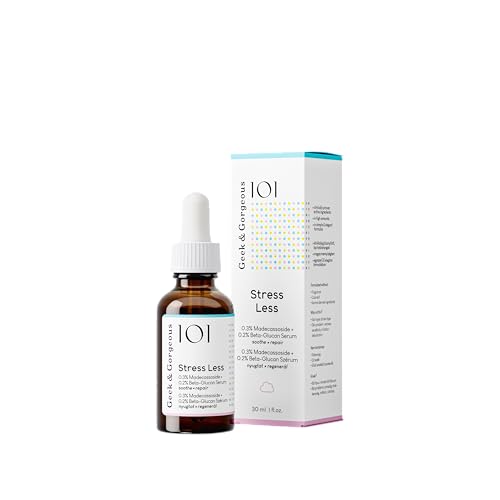 Geek & Gorgeous – Stress Less – Lightweight Gel Serum with Beta-Glucan & Madecassoside...