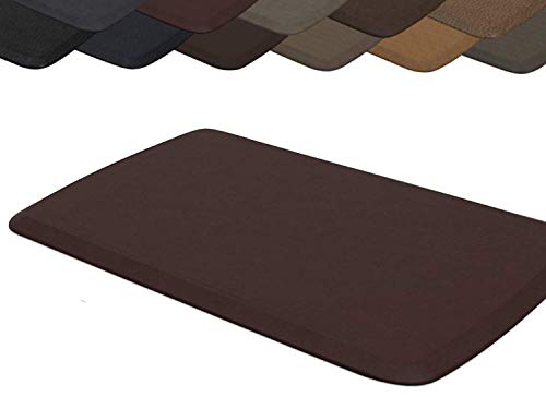 GelPro Elite Premier Anti-Fatigue Kitchen Comfort Floor Mat, 20x36â€, Vintage Leather Sherry Stain Resistant Surface with therapeutic gel and energy-return foam for health & wellness