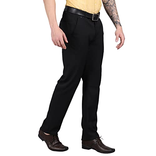 Image of Cantabil Solid Non Pleated Regular Fit Mid Rise Formal Trouser for Men | Formal Pants for Men | Formal Wear Regular Fit Trouser for Men (P-MTRF00037 Beige)