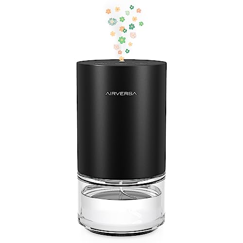 Essential Oil Diffuser Waterless Aromatherapy Diffusers for Home Large Room, Bedroom, Car, Office, Desk, Battery Operated, Small Diffuser for Pure Scent, 100mL Capacity, AN9 (Black)