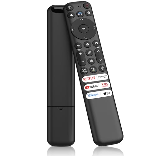 Replacement for TCL Google TV Remote Control RC813 Compatible with TCL QM8 / QM7 / S5 / S4 / S3 / Q7 / Q6 / Q5 4K UHD HDR LED QLED QD-Mini LED Full-HD Smart TVs (No Voice Function)