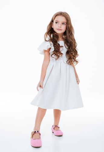 Girls Heels Dress Shoes Mary Jane Pumps Low Heel Princess Flower Wedding Party2