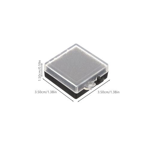 Image of Healifty Anti-Static Chip Case Electronic Component Organizer Box with Transparent Lid and Black Base Compact 1.37X1.37X0.59In Storage for Electronics Parts