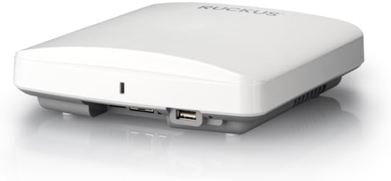 Ruckus R550 (901-R550-NC00) Wi-Fi 6 802.11ax Dual-Band Indoor Access Point, 2x2:2 MIMO, Gigabit Ethernet, 3 Ports, PoE, Ceiling/Wall Mount, Cloud Care Pre-Configured Bundle Eligible