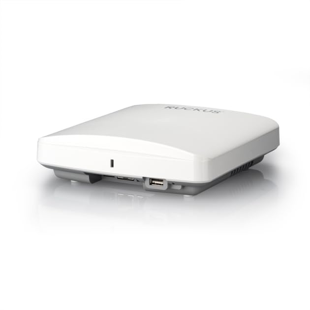 Image of Ruckus R550 Wi-Fi 6 Indoor Access Point, Dual-Band 2x2:2 MU-MIMO, Up to 1Gbps, 2x1GbE & USB, WPA3, 802.11ax /ac /n, PoE, Model 9U1-R550-US00, Cloud Care Pre-Configured Bundle Eligible