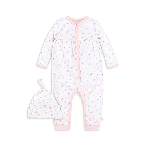 Image of Burt's Bees Baby Baby Girls' Romper Jumpsuit, 100% Organic Cotton One-Piece Coverall