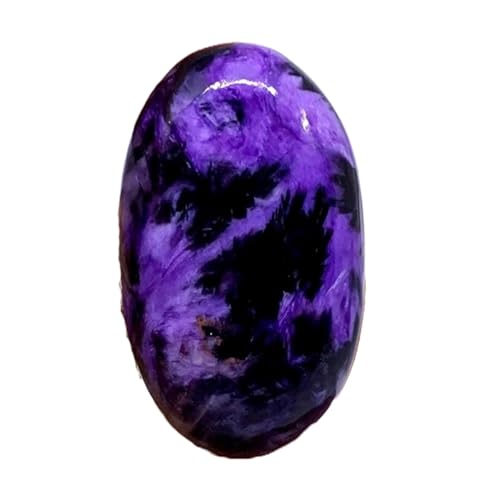 Charoite naturelle cabochon 38x22x7mm pierre précieuse en vrac pour fabrication bijoux bricolage