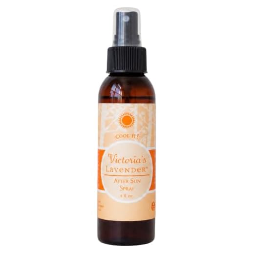 Victoria's Lavender ORGANIC ALOE VERA SPRAY FOR SUNBURN RELIEF AND COOLING HOT FLASHES | All Natural After Sun Spray With PURE LAVENDER ESSENTIAL OIL | MADE IN USA