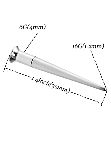 Vsnnsns 14G 12G 10G 8G 6G 4G 2G 0G 00G Ear Gauges Stretching Kit 316L Surgical Steel Screw Fit Ear Tunnels Tapers Insertion Pin for Ear Septum Nipple Tongue Stretching Kit Tools2