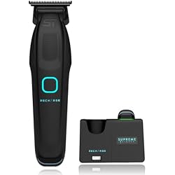 Supreme Trimmer Recharge ST777 – Professional Barber Trimmer with 2 Removable Batteries | 8000 RPM Motor, Zero Gap DLC Blades, Smart Charging Dock, USB-C Fast Charge