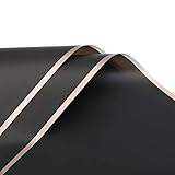 Frosted paper Semi-transparent Gold wrapping paper Plastic waterproof wrapping paper Flower Packaging DIY handcraft Supplies Flower Packaging supplies 20 sheets size 22.4 x 22.4 inches (black)