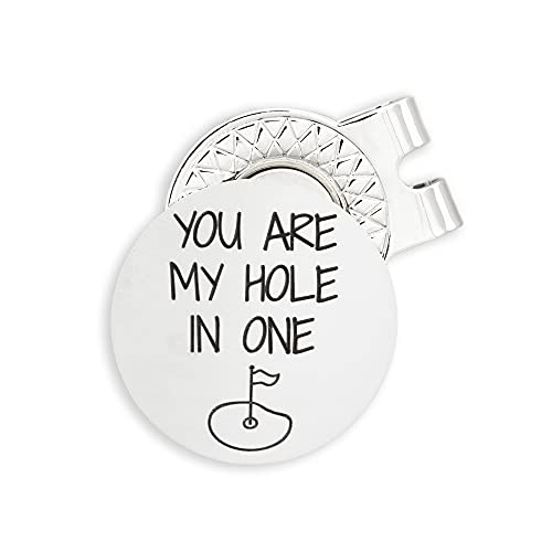 Golf Gifts for Men Golf Ball Marker with Hat Clip You Are My Hole In One
