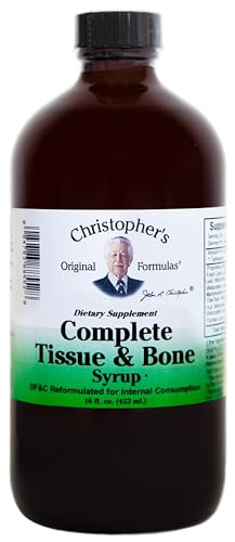 Christopher's Original Formulas Complete Tissue and Bone Syrup – Traditional Herbal Blend to Support Bones, Tissue & Cartilage, Liquid Botanical Formula, 16 oz