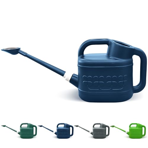 2 Gallon Watering Can for Outdoor Plants Plant Watering Can with Removable Long Spout and Stainless Steel Sprinkler Head Large Water Can for Garden Flowers Vegetables