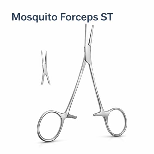 Image of 5 Inch Mosquito Forceps Straight Stainless Steel | Hemostatic Clamp for Surgery, Dental & Medical Use | Reusable Autoclavable Instrument