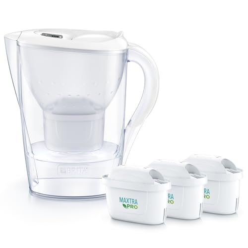 Brita Marella Water Filter Jug PFOS/PFOA Removal Tested Filtered Water Capacity 1.15 L (Total Capacity: 2.4 L) Japanese Product MAXTRA PRO Pure Performance Cartridge Included (3 Pieces)