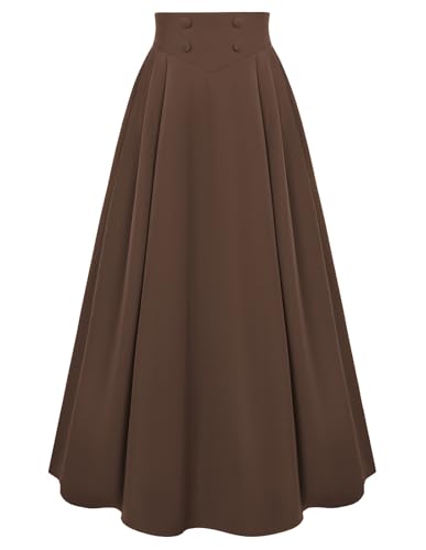 Jupe longue plissée fluide Scarlet Darkness pour silhouette affinée
