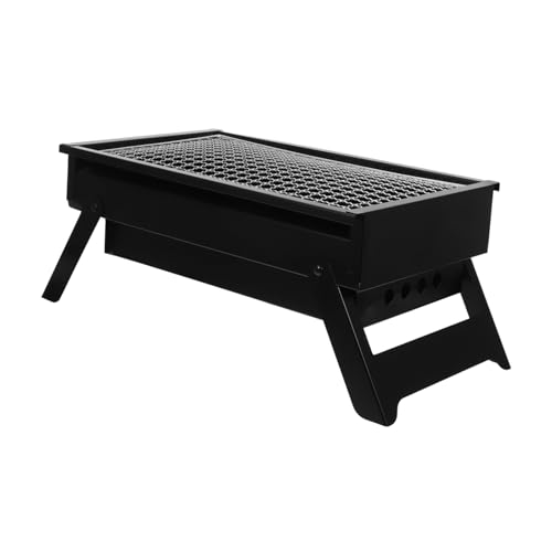 Abaodam Folding Portable Charcoal Grill with Upgraded Pullout Box Outdoor Barbecue Grill for Camping Backyard and Picnics Compact Design for People Durable and Easy to Clean