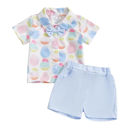 Image of Toddler Boy Summer Outfits Button Down Short Sleeve Floral Shirts & Casual Shorts 1-6 Years Boys Clothes Set
