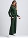 Women's 2 Piece Sweatsuit Travel Outfits 2025 Fall Fashion Casual Tracksuit Sweat Lounge Matching Sets Sweatshirt and Sweatpants (Dark Green, L)