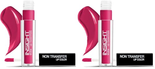 Image of INSIGHT Non Transfer Liquid Lipstick- Satin Rose| Waterproof| Matte Finish| Transfer & Smudge Proof| Lightweight| 12 Hr Wear| Highly Pigmented 4 ml (Pack of 2)
