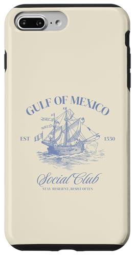 vintage Golfo de México Social Club Est 1550 Golfo De México Carcasa para iPhone 7 Plus/8 Plus