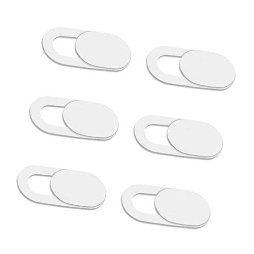 Webcam Cover Slider 0.7Mm Thin - Web Camera Cover Fits Laptop, Desktop, Pc, Macboook Pro, iMac, Mac Mini, Computer, Smartphone, Protect Your Privacy Security  (6 Pack White)