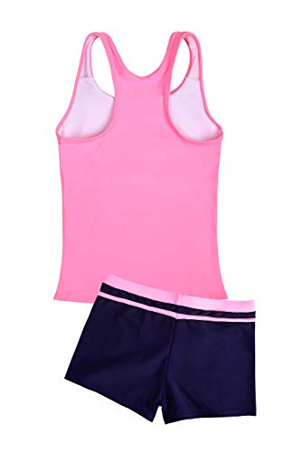 Image of Uhnice Girls Swimsuit Two Piece Tankini Swimwear with Boyshort