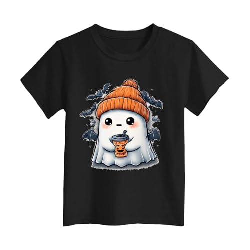 Toddler Baby Girls Halloween Shirt T-Shirt Funny Ghost Pumpkin Graphic Short Sleeve Shirts Kids Loose Fit Girl Clothes2