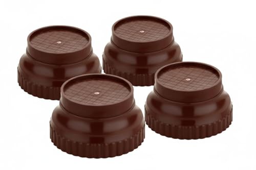 Image of U-MAX 4-Pack Sofa & Bed Leg Lifts, Anti-Slip Base for Stability, Increases Height, Prevents Floor Scratches, Legs Refrigerator Stand (Brown, Round Stand)